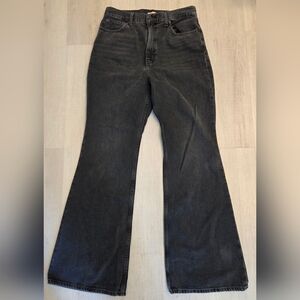 Levis Jeans Womens 29X32 Black Denim Pants 726 Flare High Rise Stretch Boho 70s